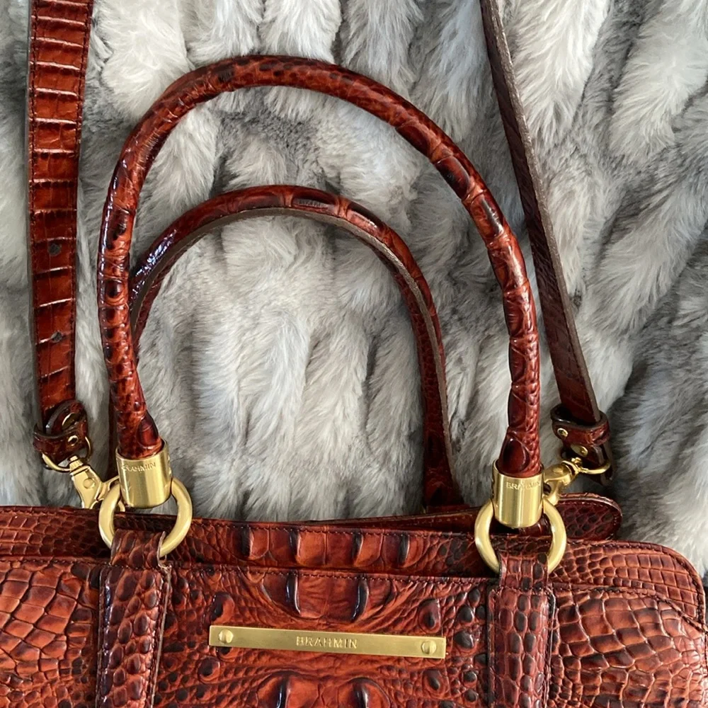 Brahmin  Melbourne croc  large handbag purse